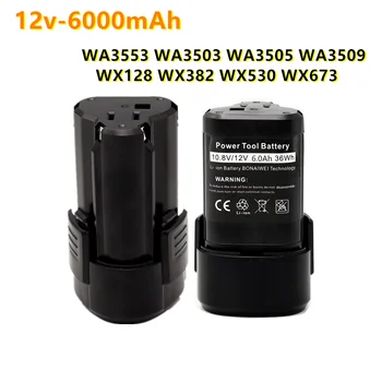 2023 Az Worx WA3505 12V 6000 mAh Li-Ion Akku WA3553 WA3503 WA3505 WA3509 WX128 WX382 WX530 WX673 másolat aksija L50