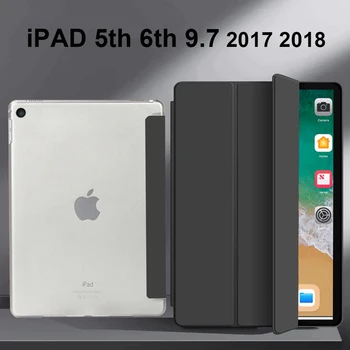 Apple iPad 5 6 Tabletta Esetben Három-Szeres Állvány, Konzol PU Bőr borítású iPad 5. 6. Generációs 2017 2018 Auto Ébredj Érdekesség