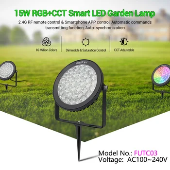 15W RGB CCT LED Kerti Lámpa 110V, 220V Kültéri Spot Lámpa Vízálló IP66 Okos Gyep Fény APP 2,4 GHz-es Távirányító