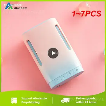 1~7DB Mini Nyak Rajongó Hordozható Bladeless USB Újratölthető Néma sportrajongók Kültéri Ventilador Hordozható Hűtő Zselé