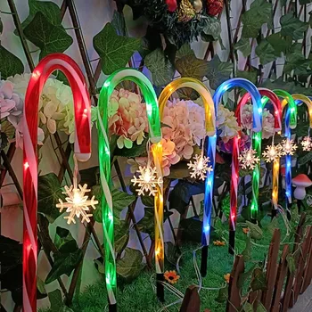 Solar Power Candy Cane Lámpák Kültéri Karácsonyi Dekoráció Napelemes Lámpák Santa Claus, Kerti Lámpa LED Kerti Ösvény, Karácsonyi Dekoráció