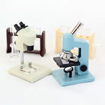 1db 1:12 Babaház Mini Mikroszkóp Laboratóriumi Berendezések Játszani Ház Mini Modell Kísérleti Helyszín Dekoráció Játék